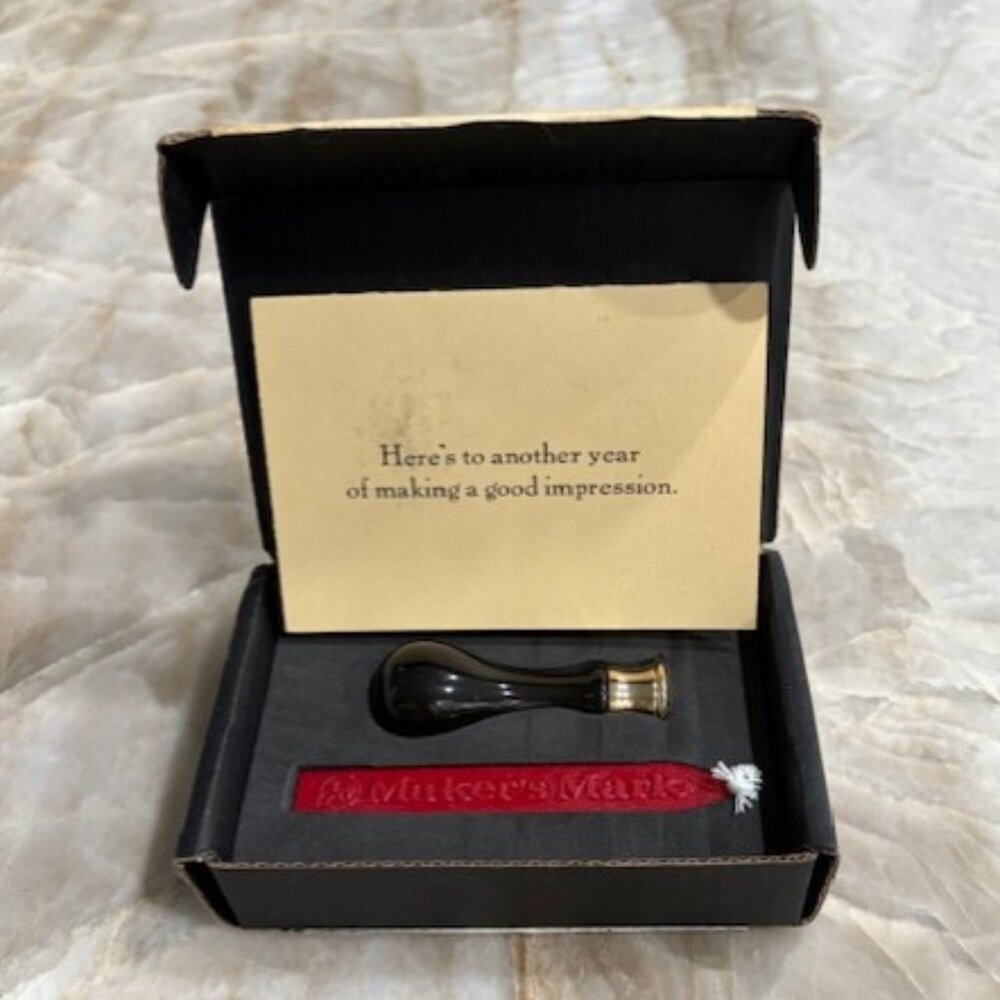 Maker's Mark Bourbon Whiskey Red Wax Letter Sealing Logo Stamp Ambassador's Gift - Picture 2 of 5